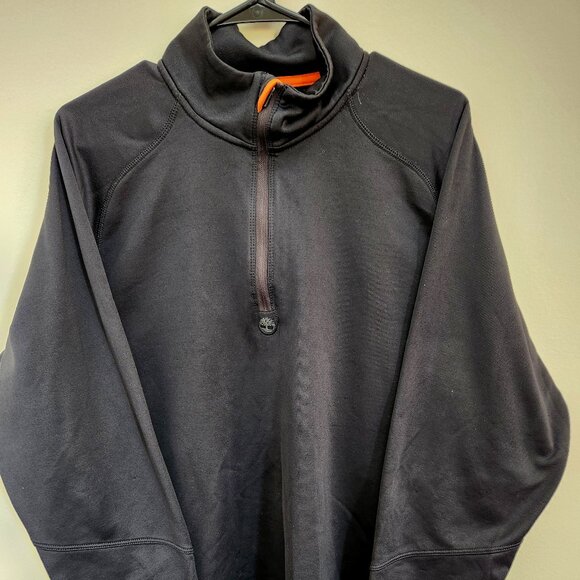 Timberland Jacket Men's XL Black/Orange 1/4 Zip Pullover Outdoor Sports - Picture 1 of 5